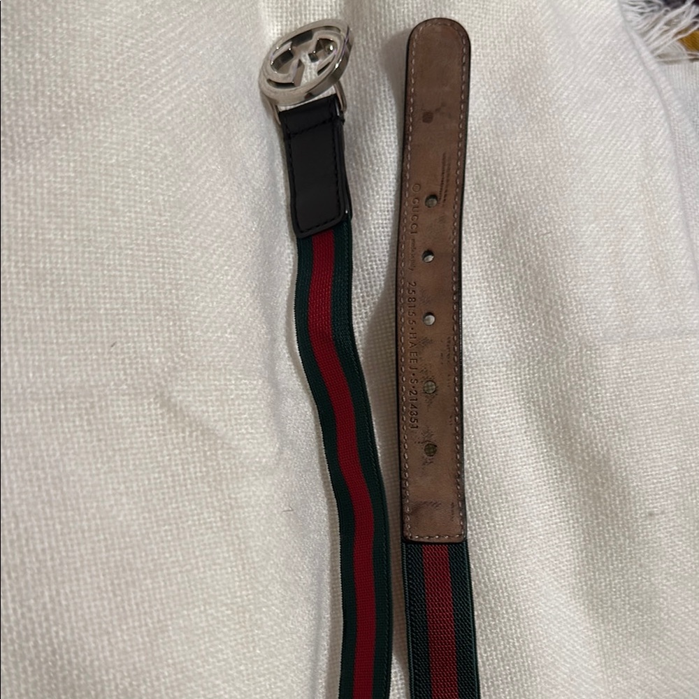 Kids Green and Red Stripe Belt
